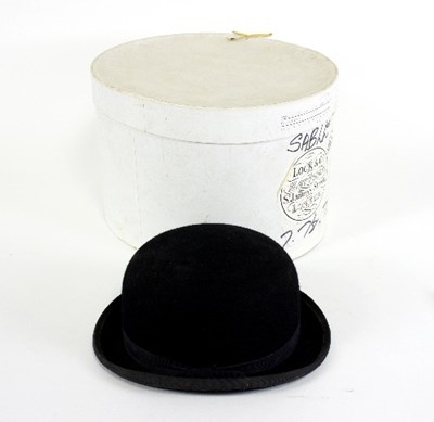 Lot 1213 - A Lock & Co. black bowler hat, in original box