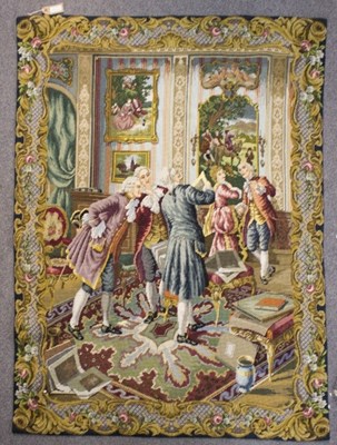 Lot 1224 - A modern needlework tapestry, interior designs,...