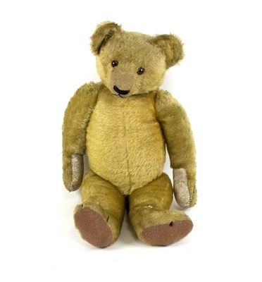 Lot 1241 - A mohair teddy bear, mid 20th Century, with...