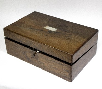 Lot 1249 - A Victorian rosewood writing box, fitted...