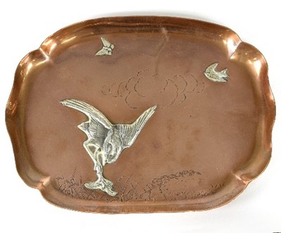 Lot 1255 - A Gorham Co copper tray in the Japanese taste...