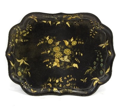 Lot 1300 - A 19th Century papier-m?ch? black lacquered...