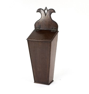 Lot 1306 - An early 19th Century mahogany candle box,...