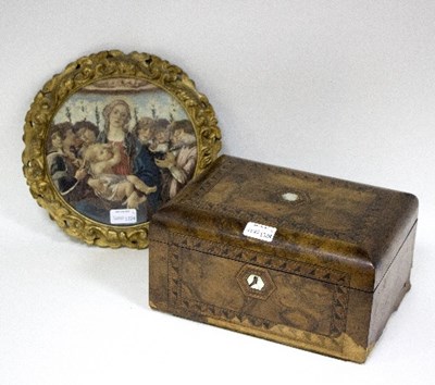 Lot 1324 - A carved giltwood frame, 30cm diameter...