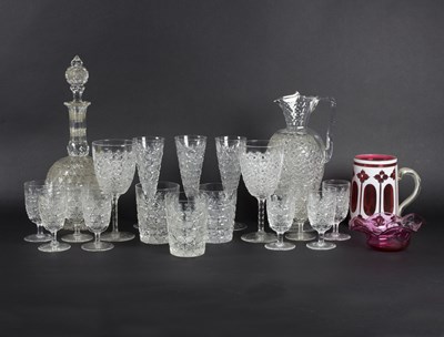 Lot 31 - A cut glass part table service of nineteen...