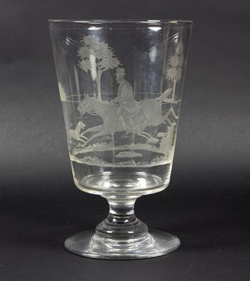 Lot 40 - An English engraved glass vase circa 1900, the...