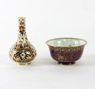 Lot 66 - A Derby Imari small bottle vase, circa 1800...