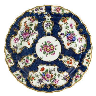 Lot 85 - A Worcester porcelain plate, circa 1760, with...