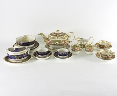 Lot 90 - A Derby part tea set, circa 1815, comprising...