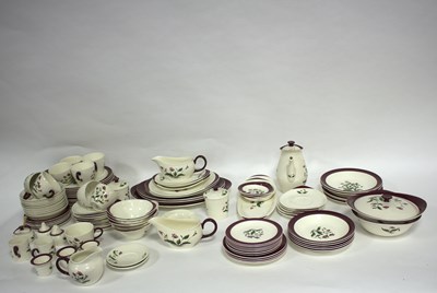 Lot 103 - A Wedgwood 'Ruby Mayfield' pattern part dinner...