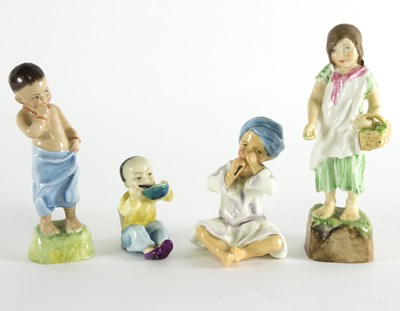 Lot 108 - Four Royal Worcester figures 'China', 'India',...