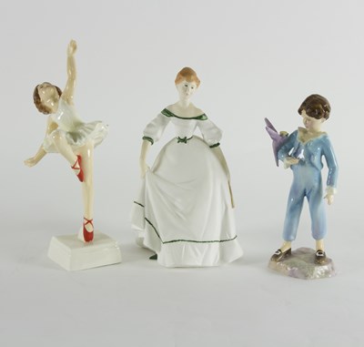 Lot 111 - Three Royal Worcester figures, 'Coming of Age',...