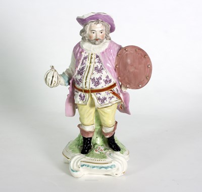 Lot 125 - A Derby porcelain figure of Falstaff, circa...