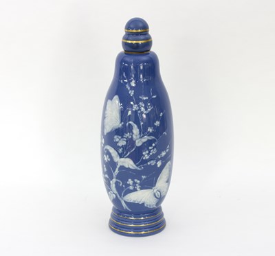 Lot 142 - A pate-sur-pate vase and cover by Thomas,...