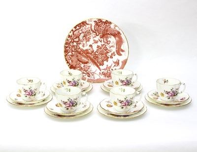 Lot 146 - A Royal Crown Derby six-piece tea set, posies...