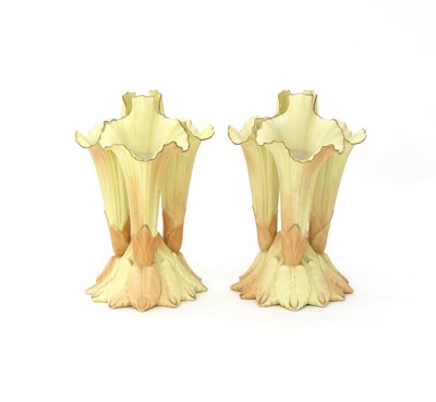 Lot 155 - A pair of Locke & Co. Worcester vases, 166A,...