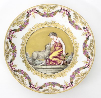 Lot 193 - A Continental relief moulded plate, circa 1900,...