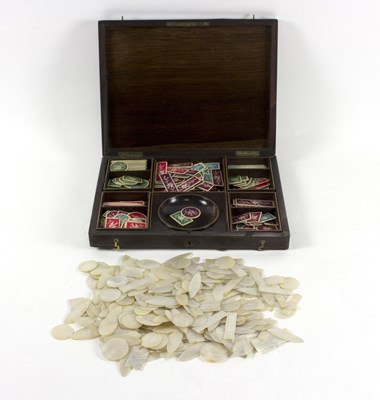 Lot 240 - A quantity of Chinese mother-of-pearl gaming...