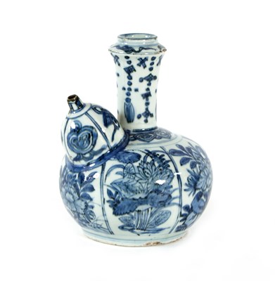 Lot 268 - A Chinese blue and white kendi, 18th Century,...