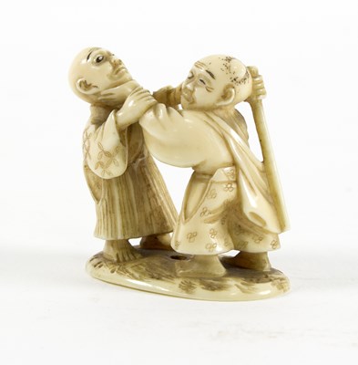 Lot 271 - A Japanese carved ivory netsuke, Tokyo school,...