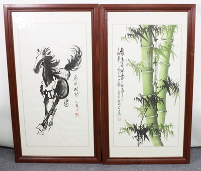 Lot 273 - A set of four 20th Century Chinese paintings,...