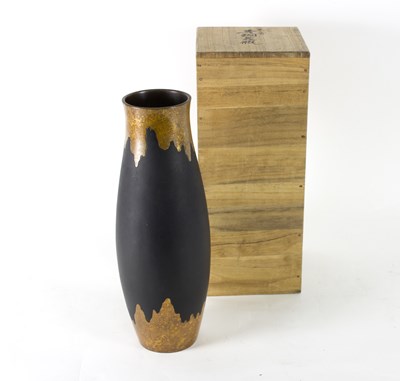 Lot 312 - A 20th Century Japanese patinated bronze vase,...