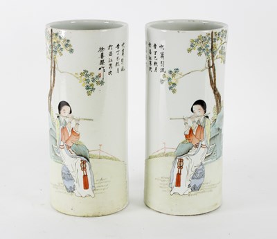 Lot 322 - A pair of early 20th Century Chinese porcelain...