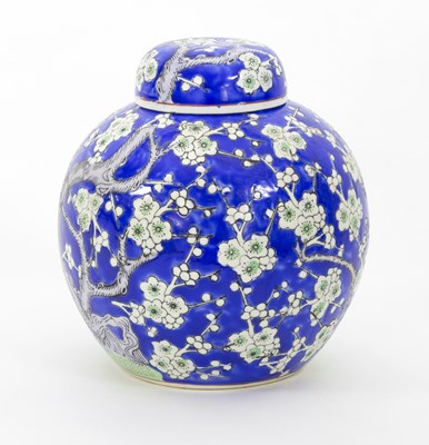 Lot 325 - A Chinese ginger jar and cover, decorated...