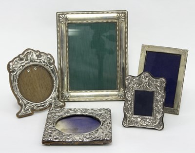 Lot 369 - Five silver photograph frames, various