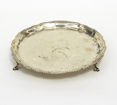 Lot 376 - A George III silver waiter, WC, London 1775,...