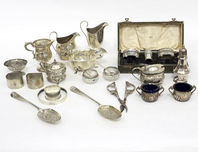 Lot 378 - A quantity of silver, including a George III...