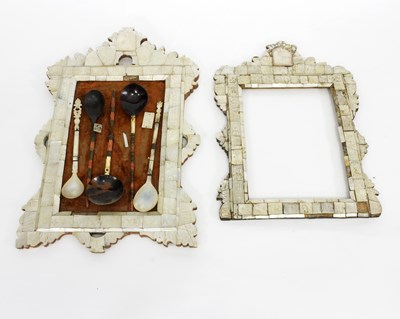 Lot 428 - Two 19th Century mother-of-pearl frames,...