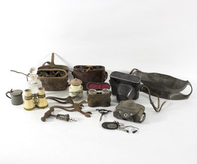 Lot 452 - Various sets of cased binoculars, a pair of...