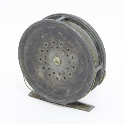 Lot 458 - A Hardy's 3??" salmon reel with ivorine handle