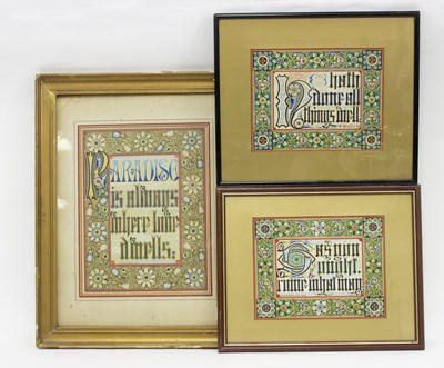 Lot 460 - Three illuminated manuscripts, signed D A...