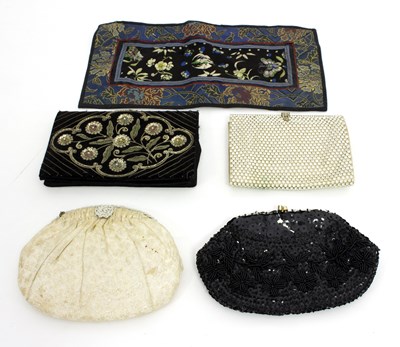 Lot 502 - Four evening bags, various and a Chinese...