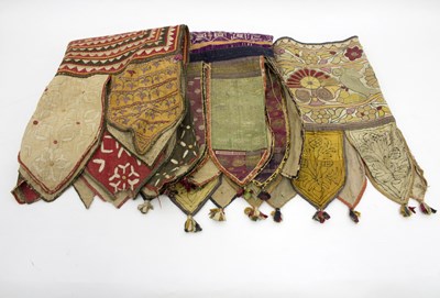 Lot 505 - A Turkish embroidered panel with colourful...