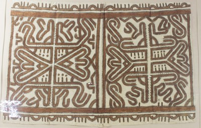 Lot 510 - A tapa cloth, Papua New Guinea, of stylised...