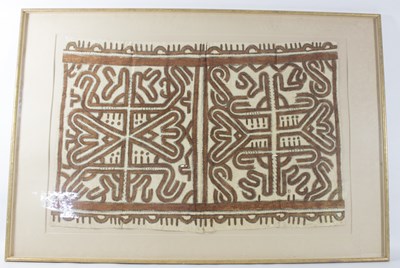 Lot 510 - A tapa cloth, Papua New Guinea, of stylised...