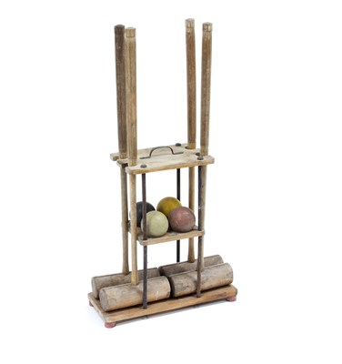 Lot 520 - A John Jaques and Son Ltd croquet set for four,...