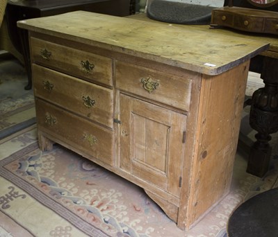 Lot 553 - A pine dressing chest, fitted an arrangement...