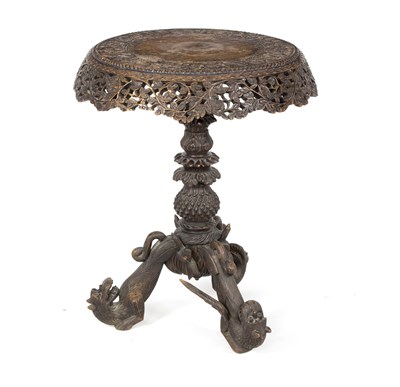 Lot 569 - An Indian colonial hardwood occasional table,...