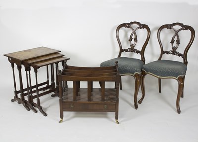 Lot 577 - A pair of Victorian salon chairs with pierced...