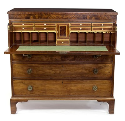 Lot 603 - A Regency secretaire with fitted interior and...