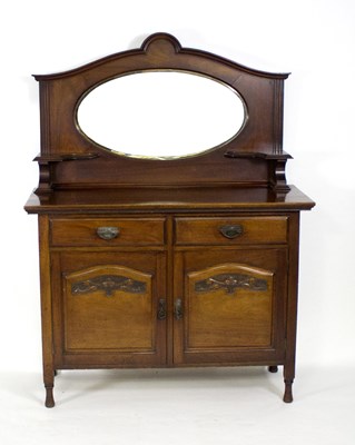 Lot 608 - A late Victorian mirror back sideboard, 122cm...