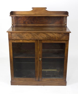 Lot 609 - A Victorian chiffonier with glazed doors...