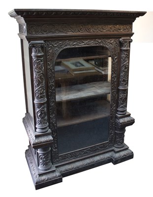 Lot 618 - A 19th Century carved oak bookcase with...