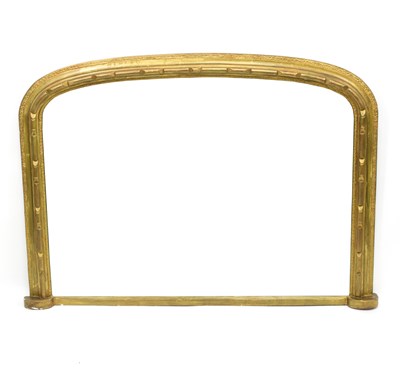 Lot 629 - A Victorian arch top overmantel mirror in a...