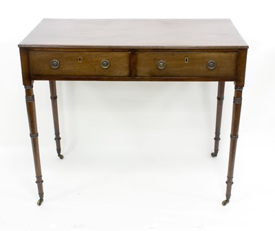 Lot 631 - A George IV mahogany table fitted two drawers,...