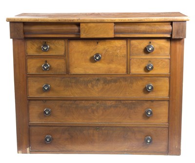 Lot 641 - A Scottish mahogany chest with an arrangement...